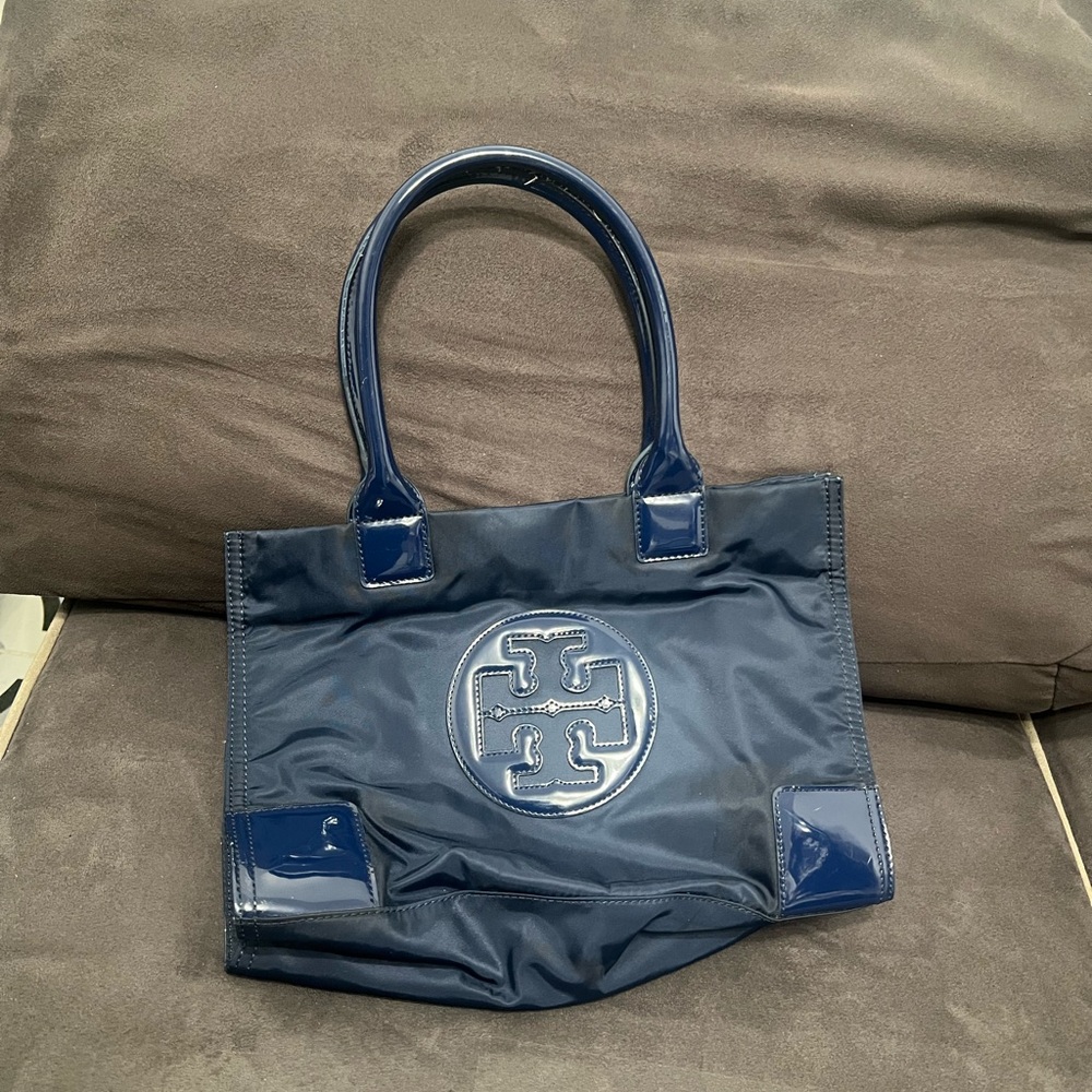 Tory Burch Dark Blue Nylon Tote